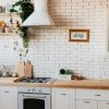 chopping boards near oven under hood